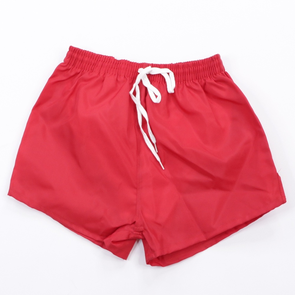 NOS 90s Mens Small Lined Nylon Soccer Short Red